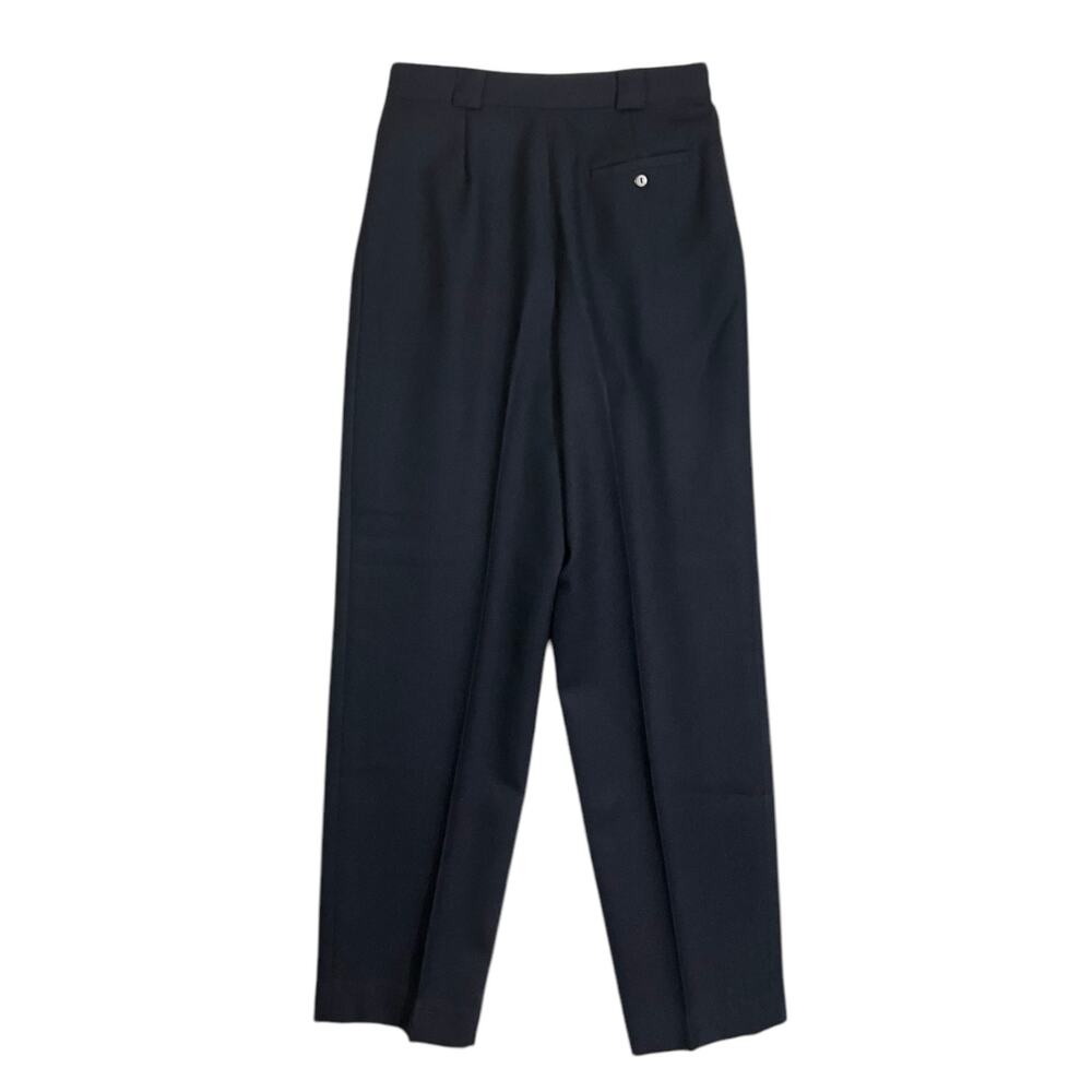 Giorgio Sant'Angelo Women's Navy Hi-Rise 100% Wool 29.5" Inseam Pants SZ 10 VTG - Picture 2 of 7